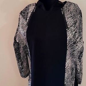Black dress with unique zebra design